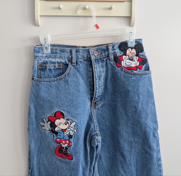 Mickey Denim - Disney Women's High Rise Jeans - Blue